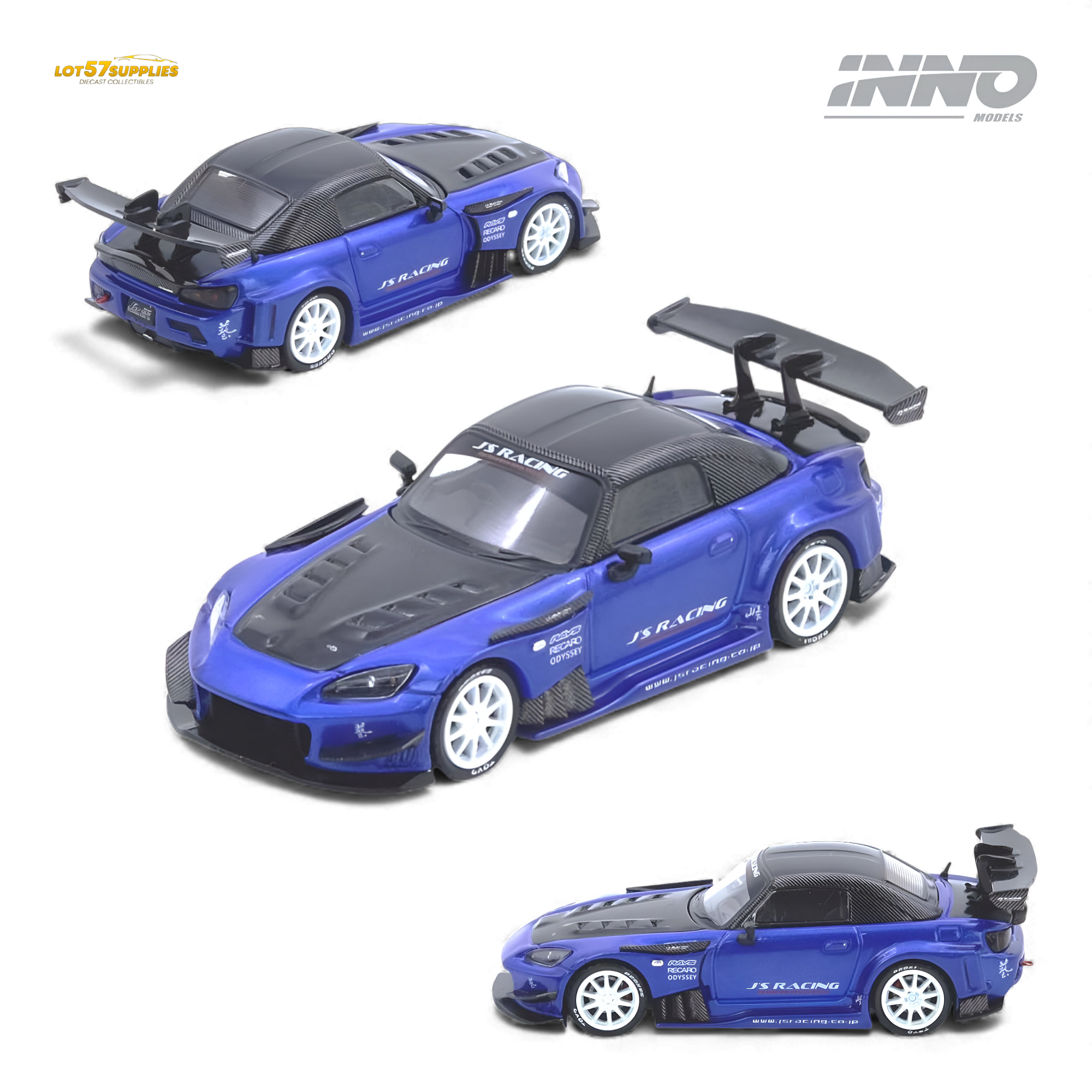 INNO64 Honda S2000 J's Racing Blue 1:64 diecast