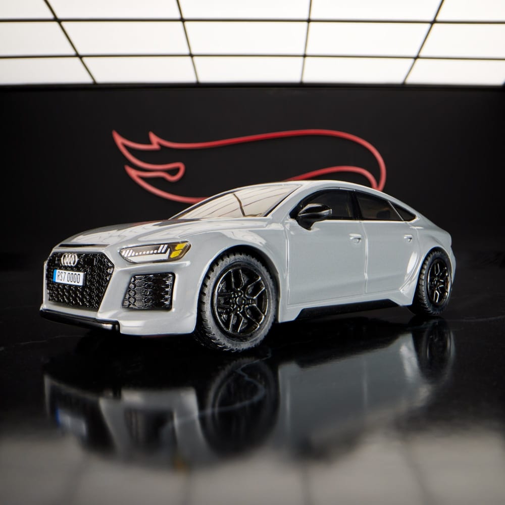 Hot Wheels Elite 64 Series '21 Audi RS 7 Sportback - Cool Gray ZAMAC with gloss black 5-spoke wheels