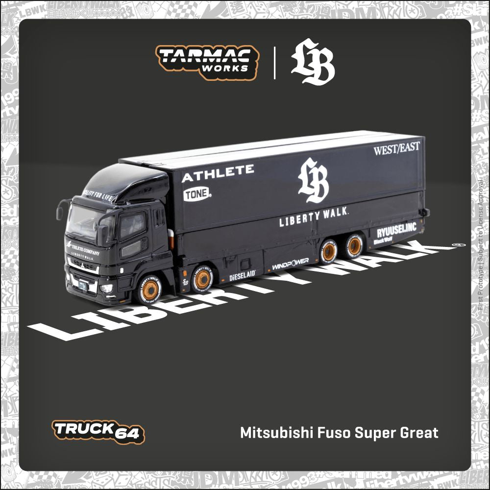 Tarmac Works Mitsubishi Fuso Super Great LB-Trucks Blue 1:64 diecast