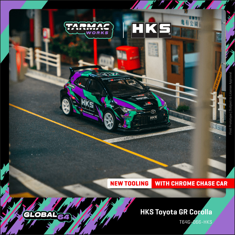Tarmac Works Toyota GR Corolla HKS Edition 1:64 diecast