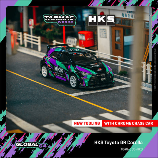 Tarmac Works Toyota GR Corolla HKS Edition 1:64 diecast