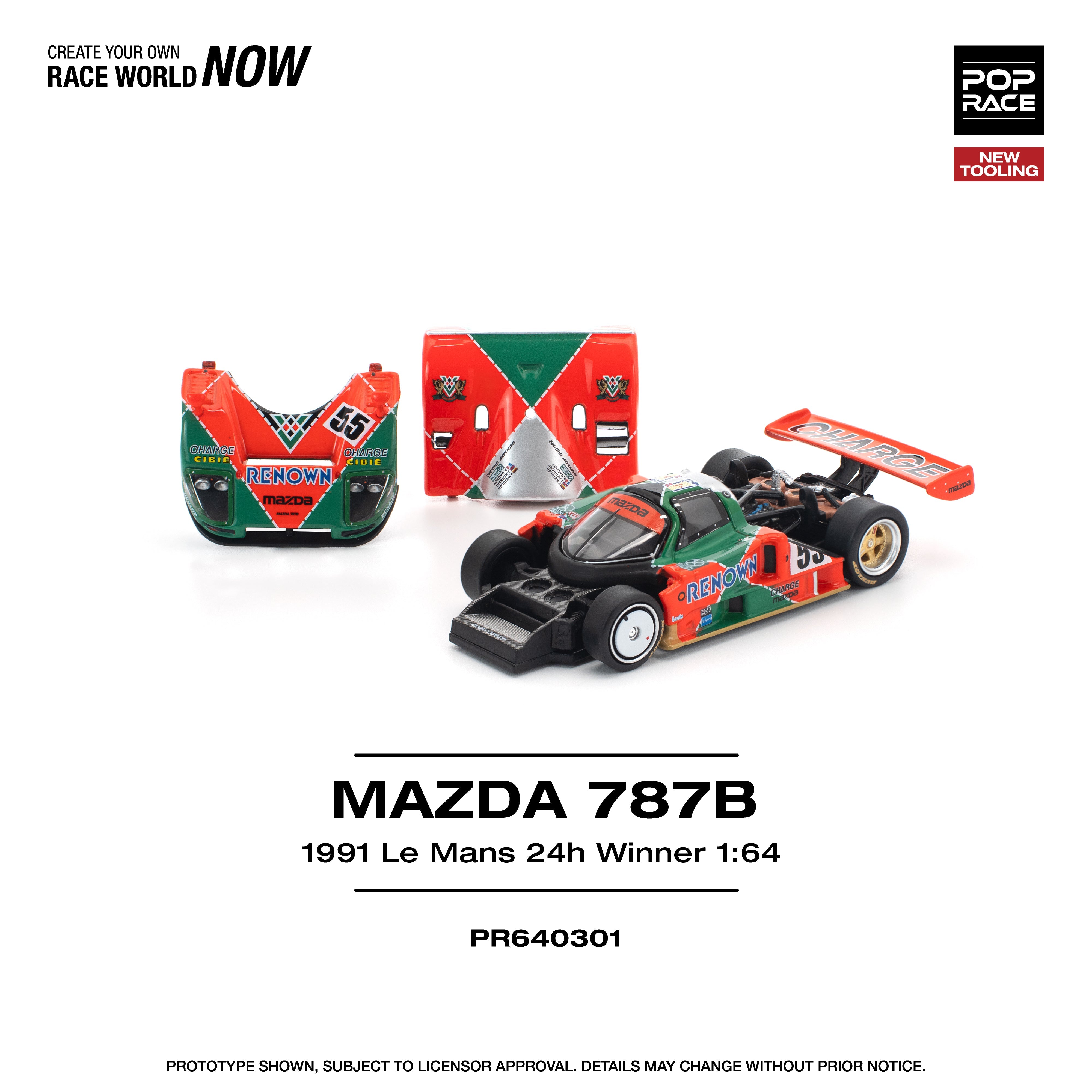 Pop Race Mazda 787B Le Mans 1991 1:64 diecast
