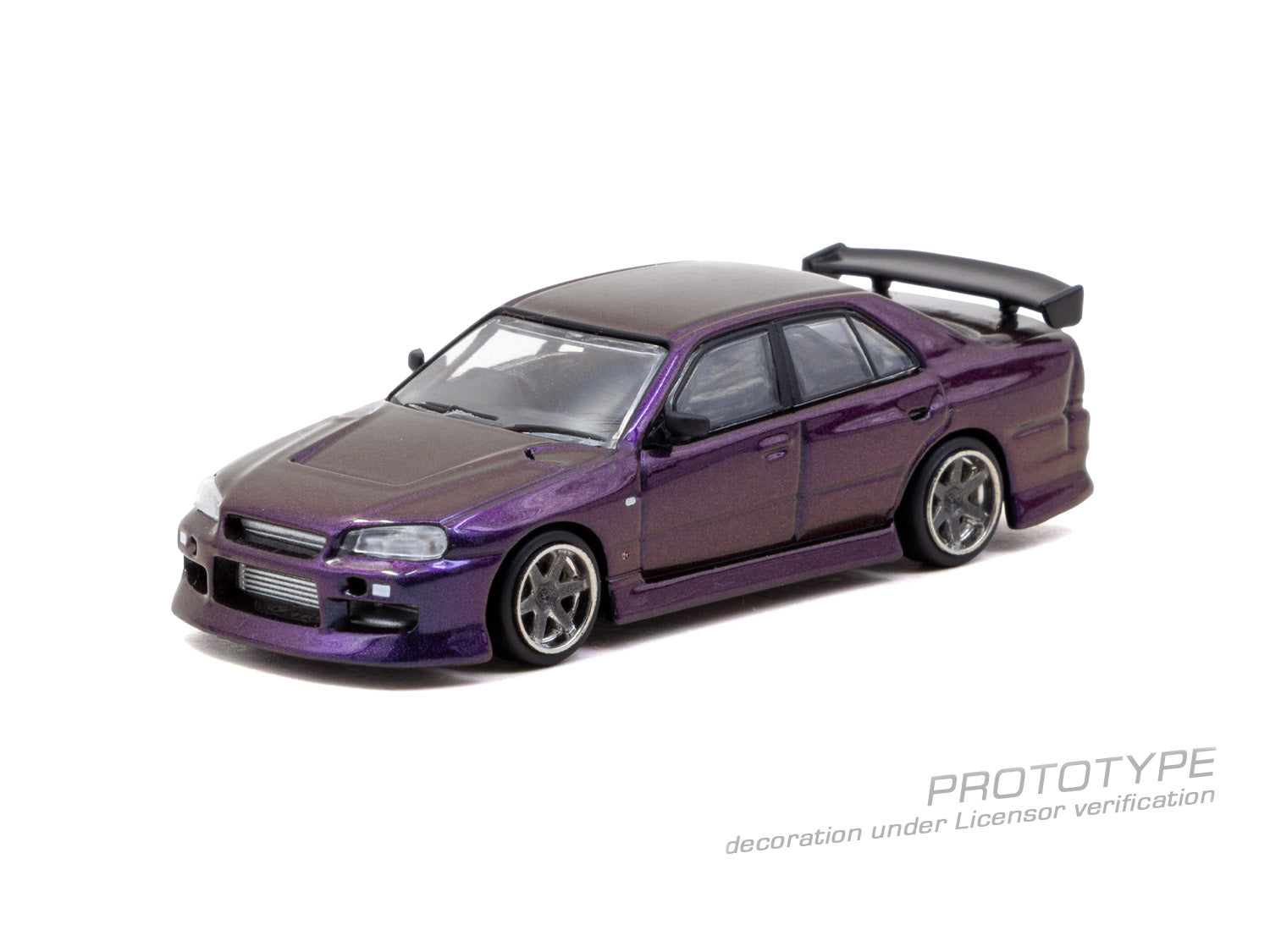 Tarmac Works Global64 — URAS Nissan Skyline ER34 (Midnight Purple)