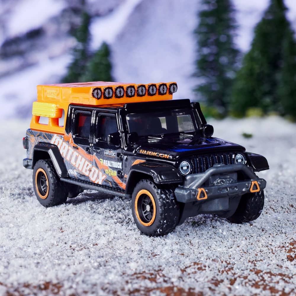 Matchbox Collectors Jeep Gladiator - Black with Orange Rear Rack